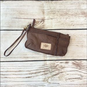 Ugg Australia Suede Medium Wristlet Brown